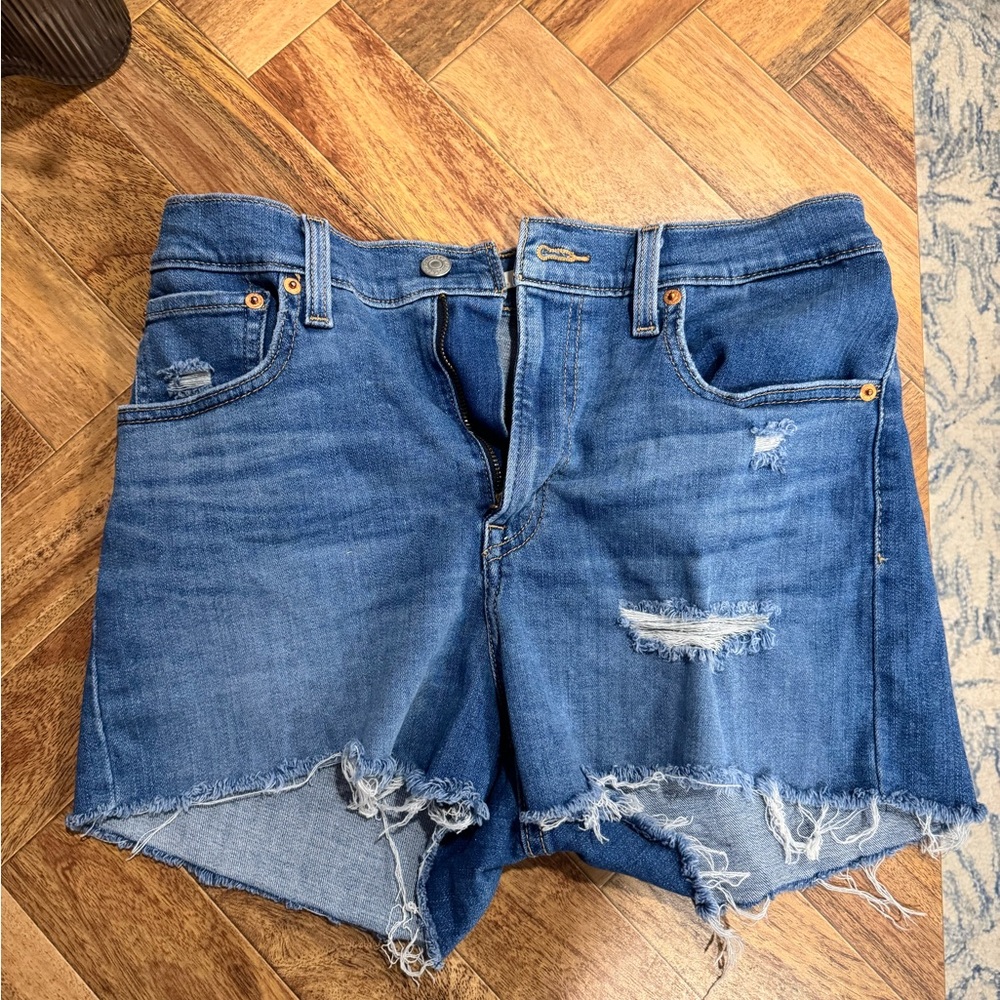 Levi’s distressed shorts